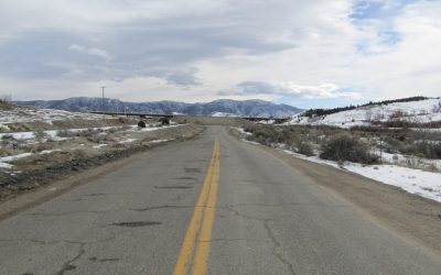 A view of the first paved road in Montana. "They tried to keep the road as straight as possible and this is a good example of that," Axline said. Photo courtesy of Jon Axline.